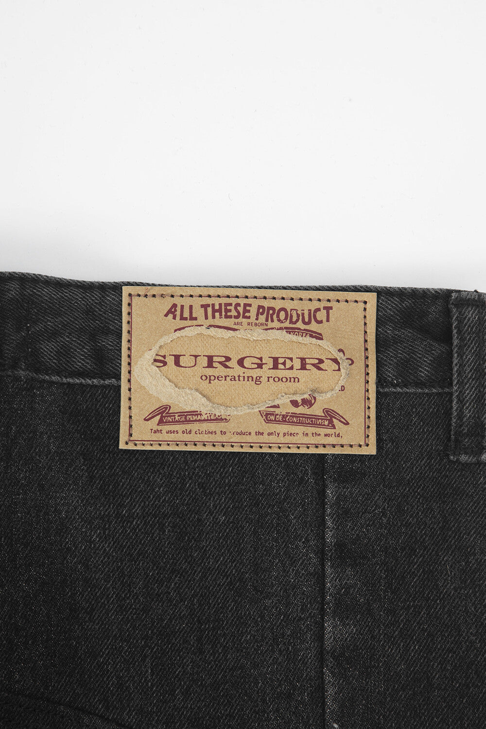 Surgery - Rebuild Denim Wide Pants (Black) product image 6 | TRAB K-Fashion Australia