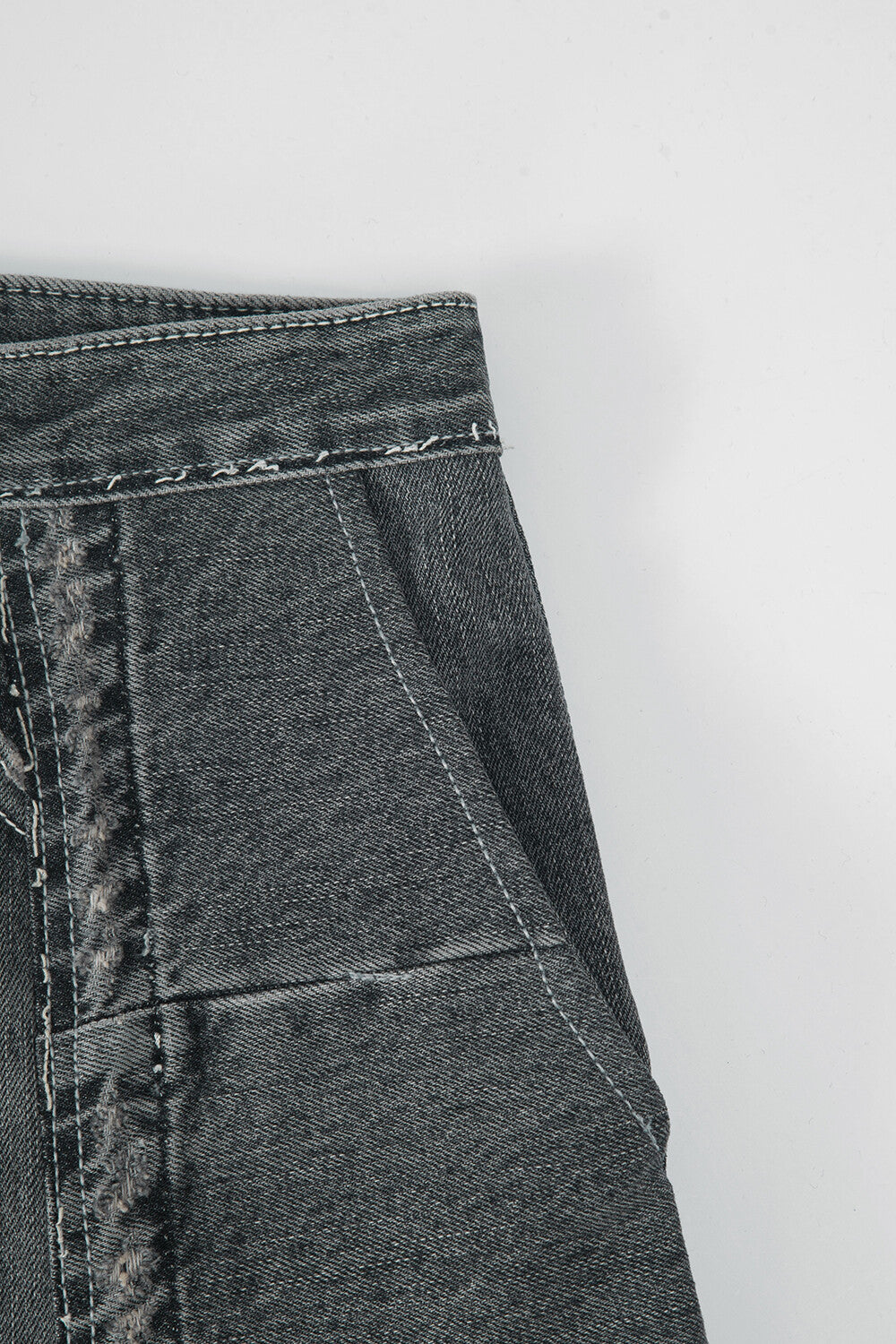 Surgery - Rebuild Denim Wide Pants (Grey) product image 8 | TRAB K-Fashion Australia
