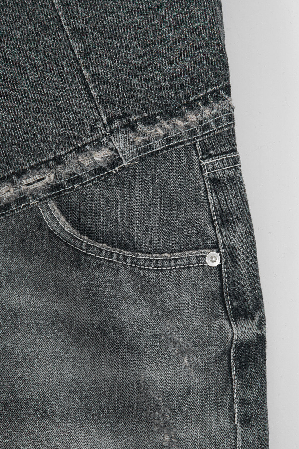 Surgery - Rebuild Denim Wide Pants (Grey) product image 6 | TRAB K-Fashion Australia