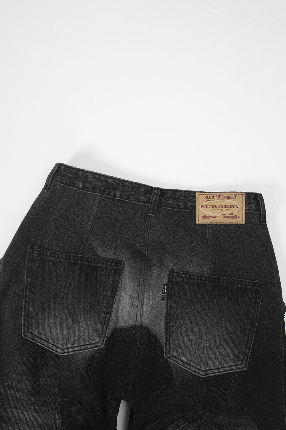 Surgery - Rebuild Denim Boot-cut Pants (Black) product image 4 | TRAB K-Fashion Australia