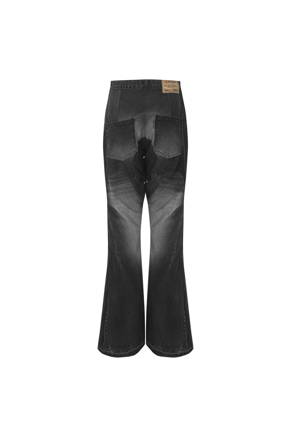Surgery - Rebuild Denim Boot-cut Pants (Black) product image 2 | TRAB K-Fashion Australia