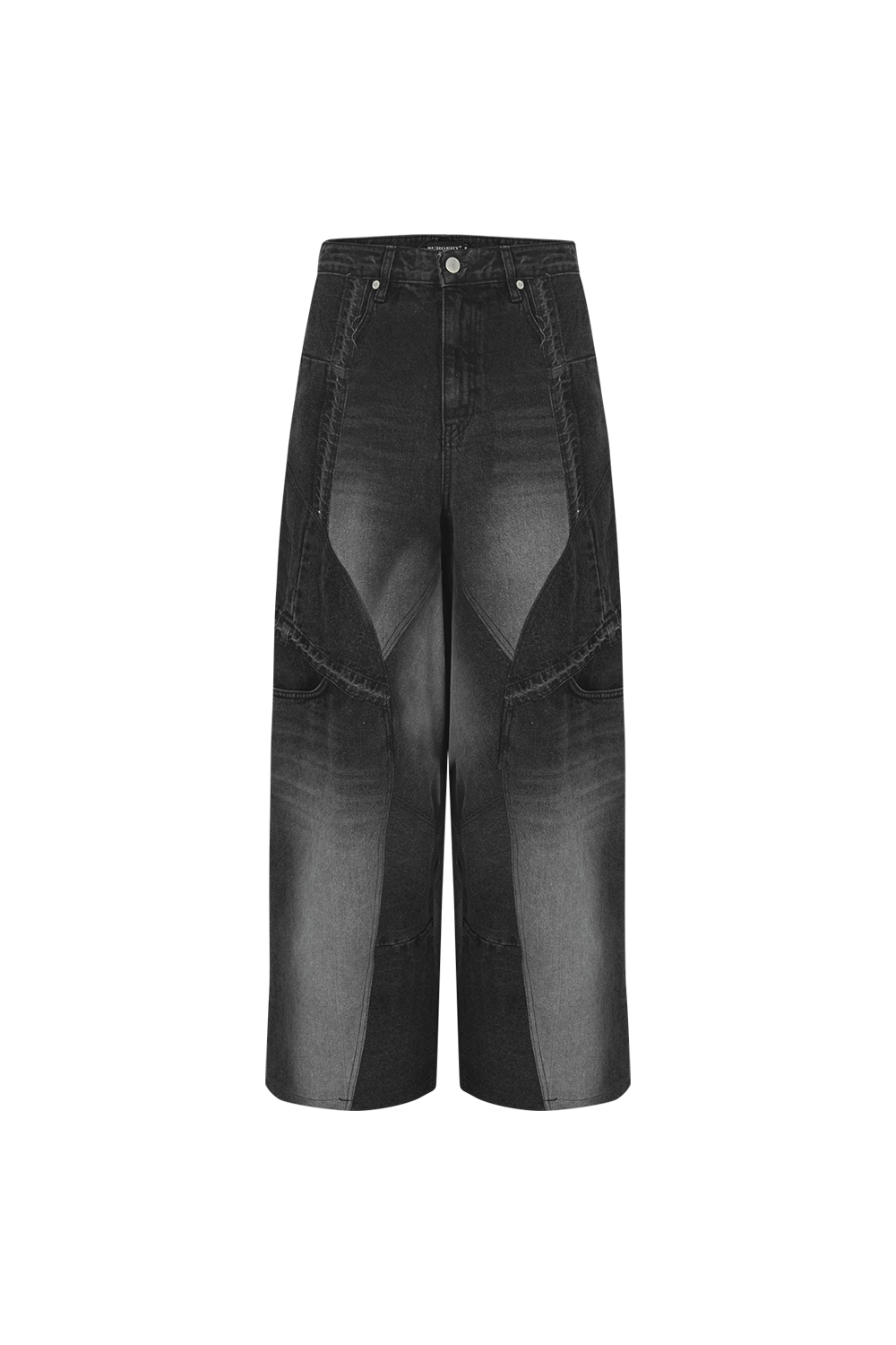 Surgery - Rebuild Denim Wide Pants (Black) product image 1 | TRAB K-Fashion Australia