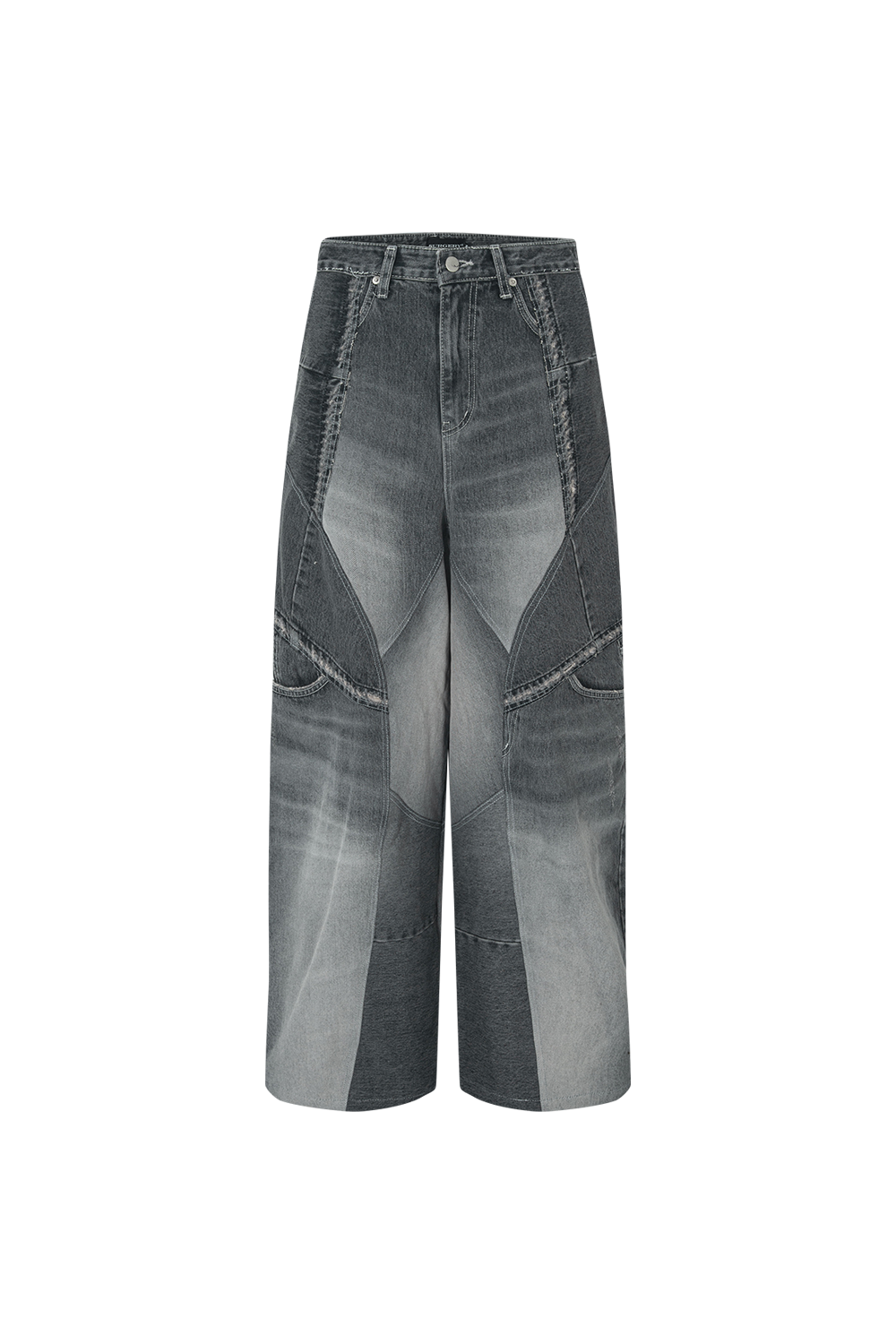 Surgery - Rebuild Denim Wide Pants (Grey) product image 1 | TRAB K-Fashion Australia