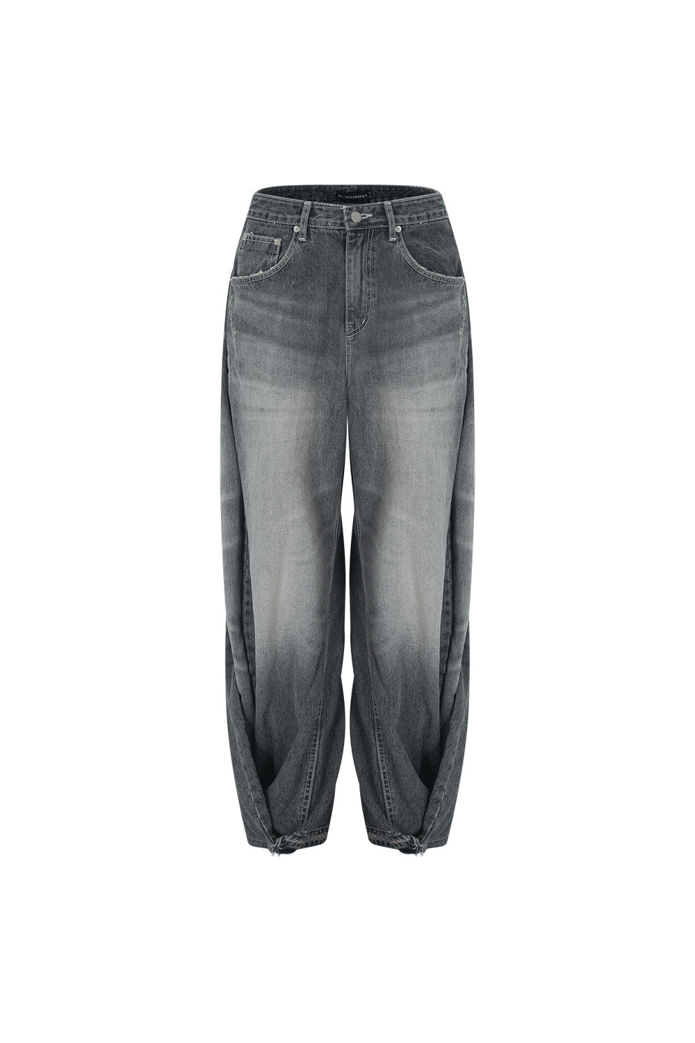 Surgery - Double Folding Over Wide Baggy Jeans (Grey Denim) product image 1 | TRAB K-Fashion Australia