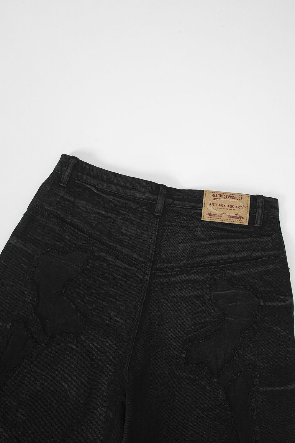 Surgery - Bone Cutting Wide Burnished Pants (Black) product image 6 | TRAB K-Fashion Australia