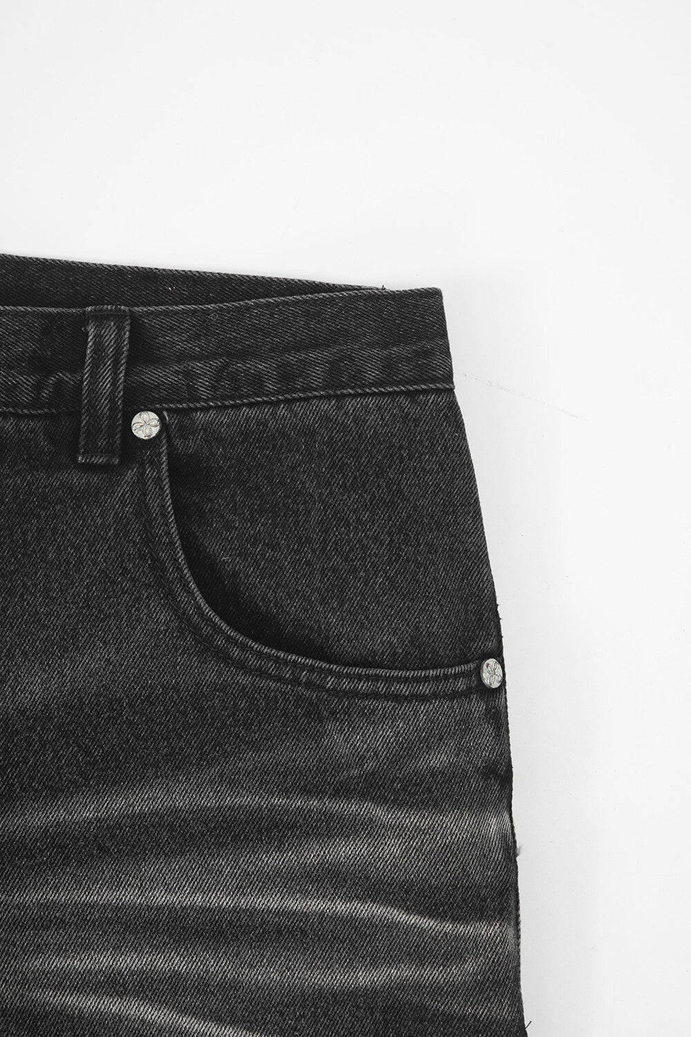 Surgery - Bone Cutting Denim Wide Pants (Black) product image 5 | TRAB K-Fashion Australia