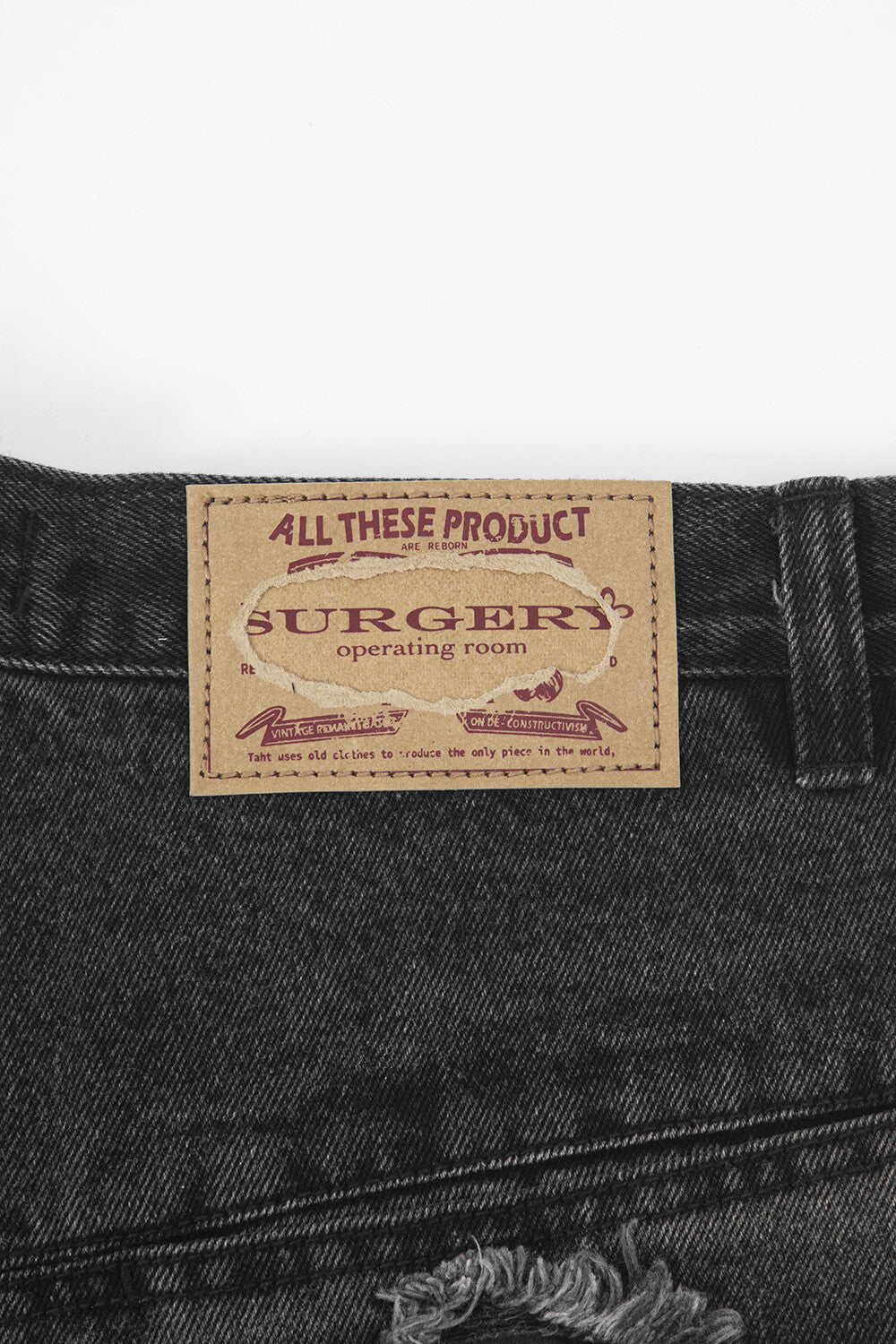 Surgery - Bone Cutting Denim Wide Pants (Black) product image 7 | TRAB K-Fashion Australia