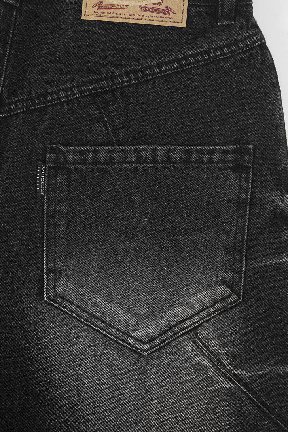 Surgery - Sutured Wide Denim Pants (Black) product image 8 | TRAB K-Fashion Australia