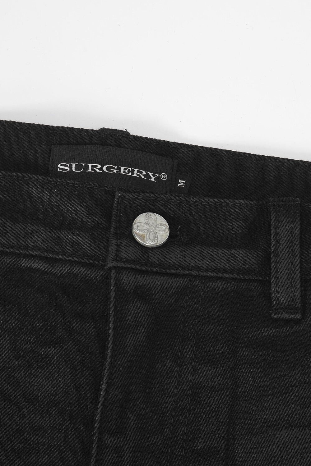 Surgery - Sutured Boot-cut Burnished Pants (Black) product image 4 | TRAB K-Fashion Australia