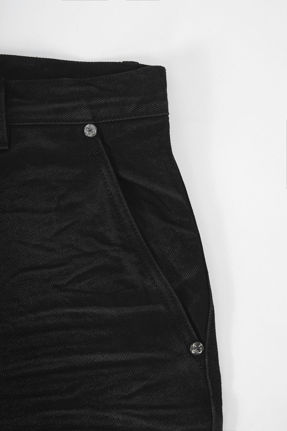 Surgery - Sutured Boot-cut Burnished Pants (Black) product image 5 | TRAB K-Fashion Australia