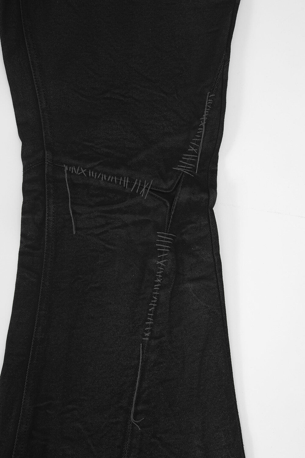 Surgery - Sutured Boot-cut Burnished Pants (Black) product image 9 | TRAB K-Fashion Australia