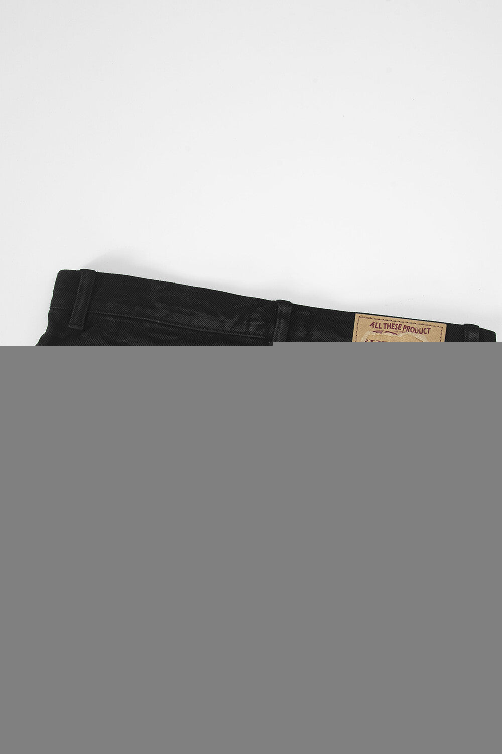 Surgery - Sutured Boot-cut Burnished Pants (Black) product image 6 | TRAB K-Fashion Australia
