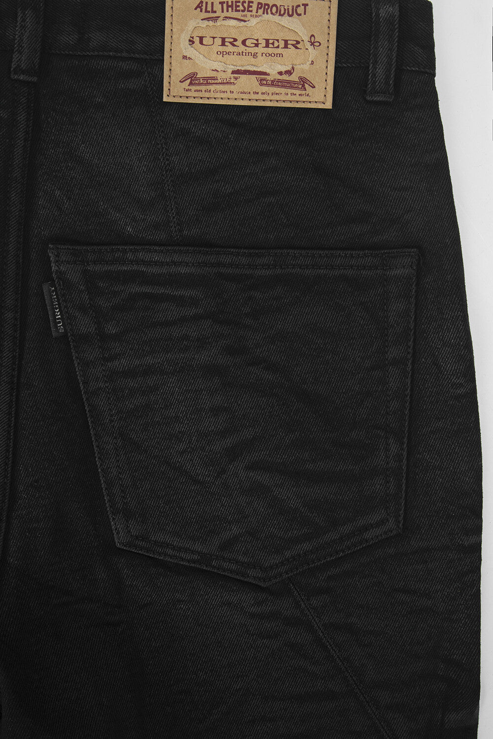 Surgery - Sutured Boot-cut Burnished Pants (Black) product image 8 | TRAB K-Fashion Australia