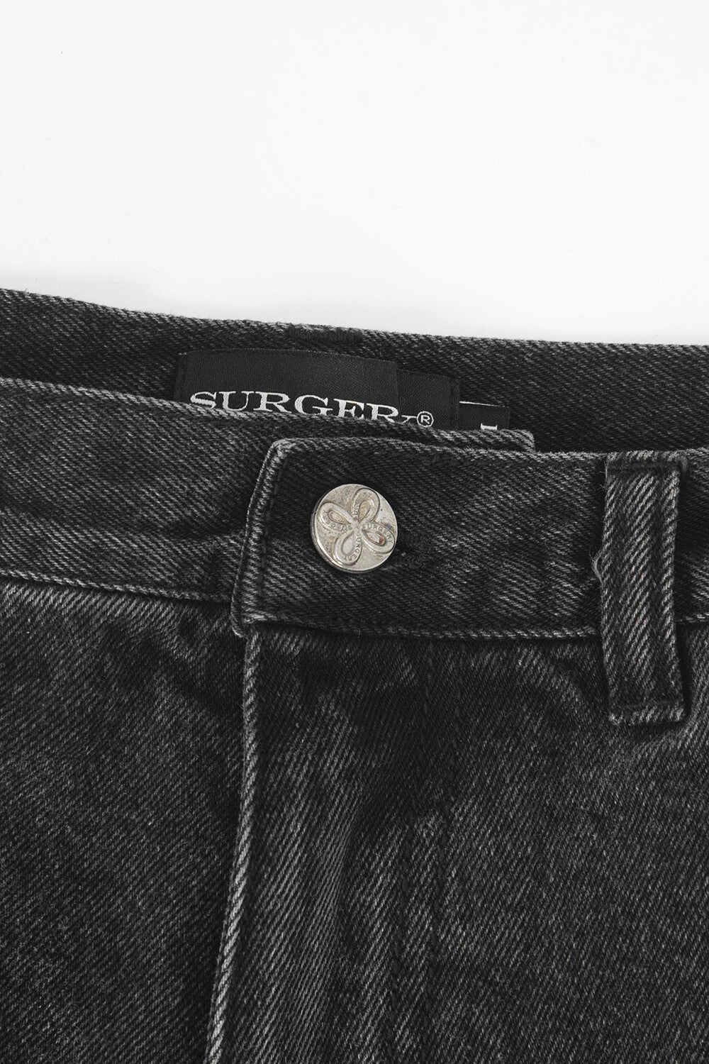 Surgery - Sutured Boot-cut Denim Pants (Black) product image 4 | TRAB K-Fashion Australia
