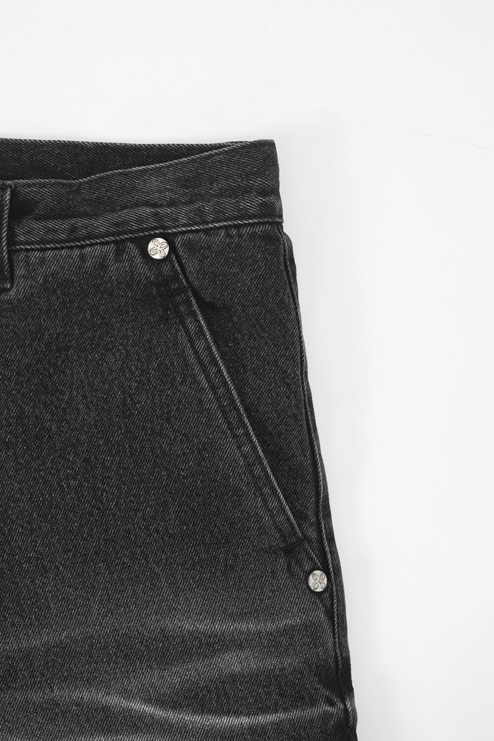 Surgery - Sutured Boot-cut Denim Pants (Black) product image 5 | TRAB K-Fashion Australia