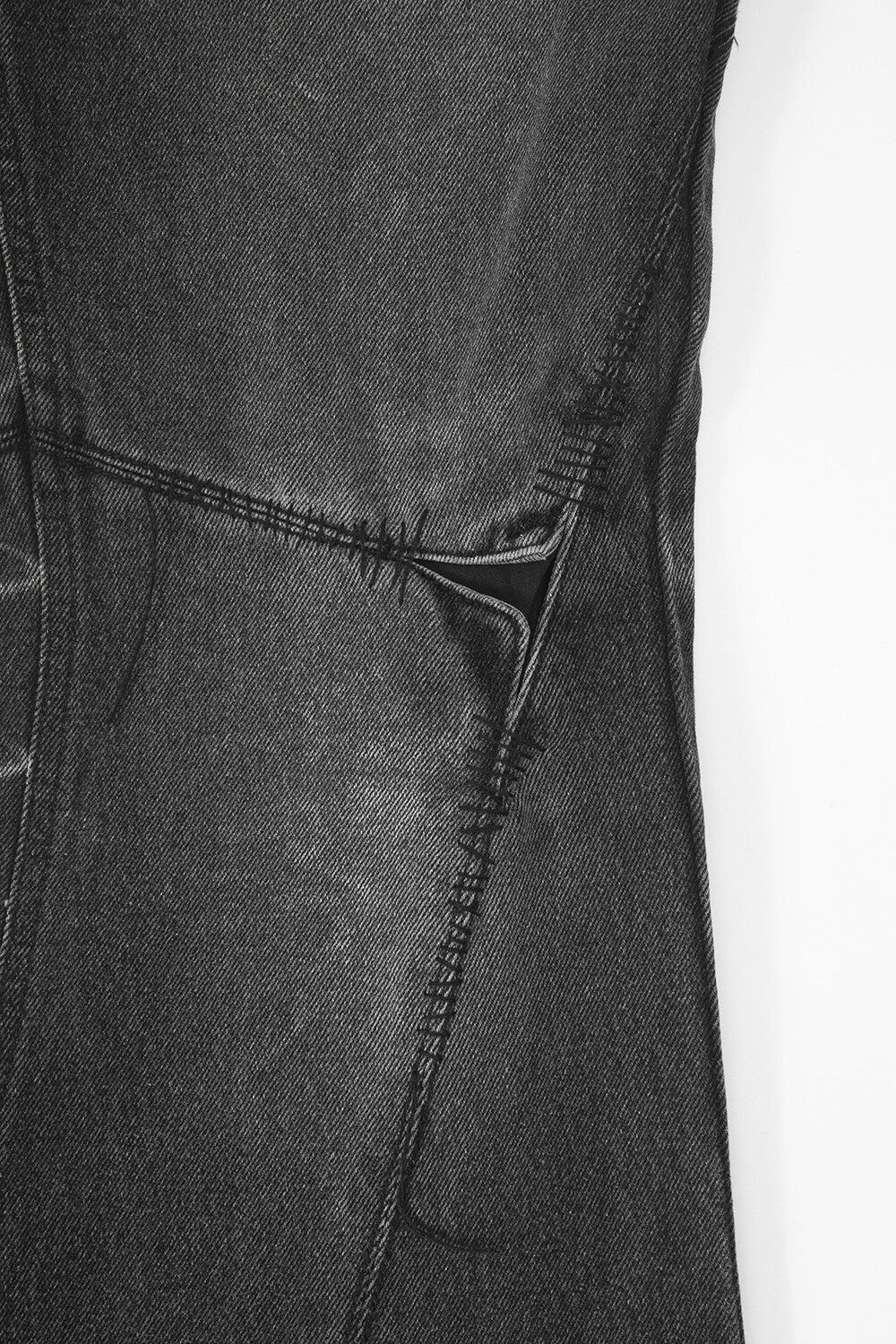 Surgery - Sutured Boot-cut Denim Pants (Black) product image 9 | TRAB K-Fashion Australia