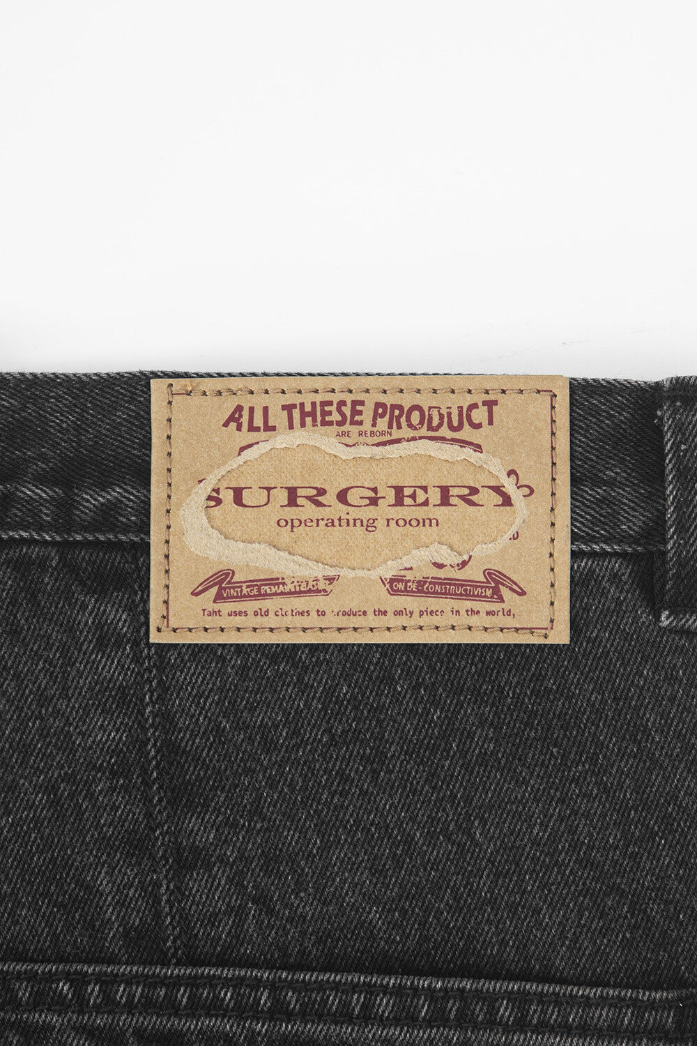 Surgery - Sutured Boot-cut Denim Pants (Black) product image 7 | TRAB K-Fashion Australia