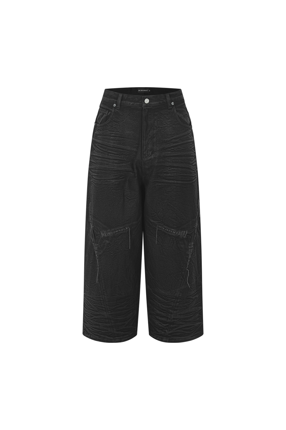Surgery - Sutured Wide Burnished Pants (Black) product image 1 | TRAB K-Fashion Australia