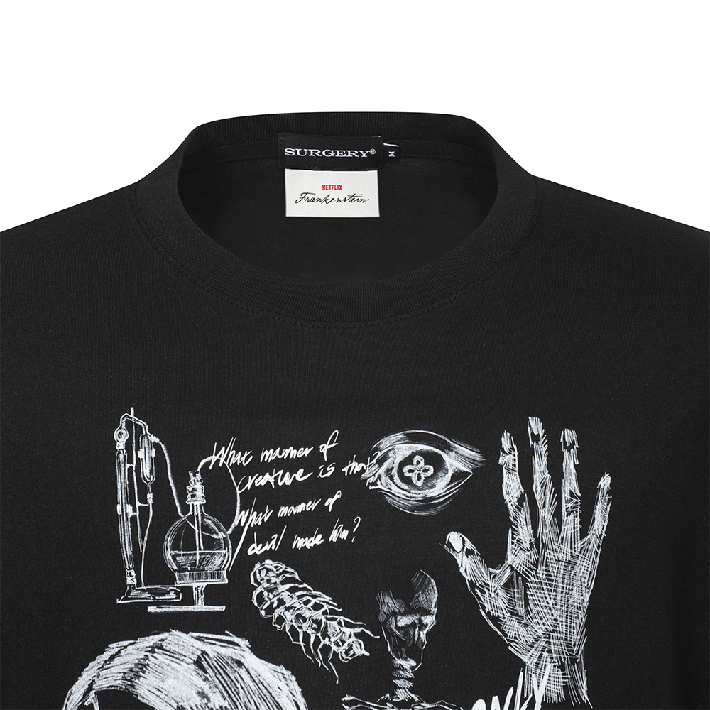 Surgery - Surgery x Frankenstein Anatomy T-shirt (Black) product image 3 | TRAB K-Fashion Australia