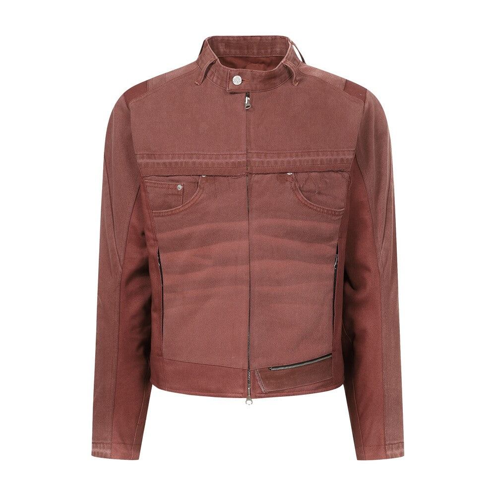 Surgery - Surgery x Frankenstein Creature Denim Biker Jacket (Red) product image 1 | TRAB K-Fashion Australia