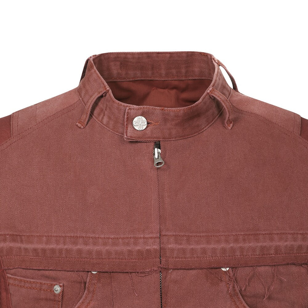Surgery - Surgery x Frankenstein Creature Denim Biker Jacket (Red) product image 3 | TRAB K-Fashion Australia