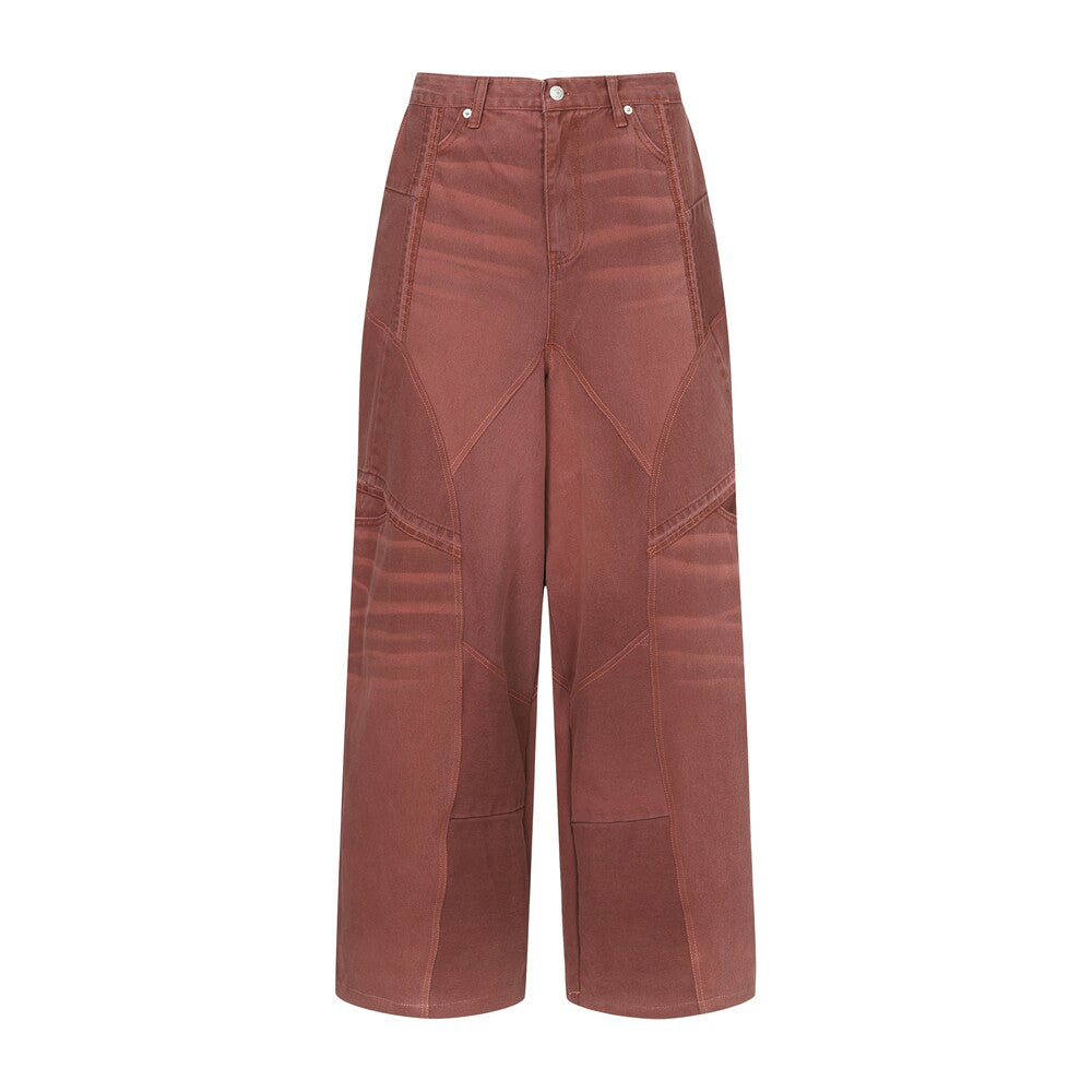 Surgery - Surgery x Frankenstein Creature Rebuild Denim Wide Pants (Red) product image 1 | TRAB K-Fashion Australia