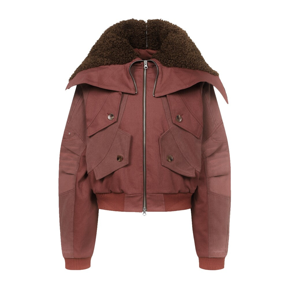 Surgery - Surgery x Frankenstein Creature Exo-shell Hood Denim Jacket (Red) product image 1 | TRAB K-Fashion Australia