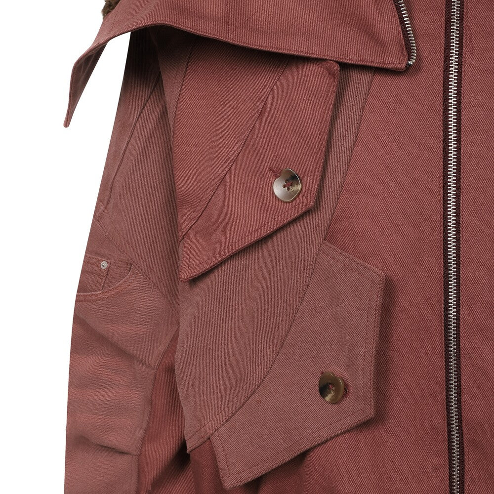 Surgery - Surgery x Frankenstein Creature Exo-shell Hood Denim Jacket (Red) product image 10 | TRAB K-Fashion Australia