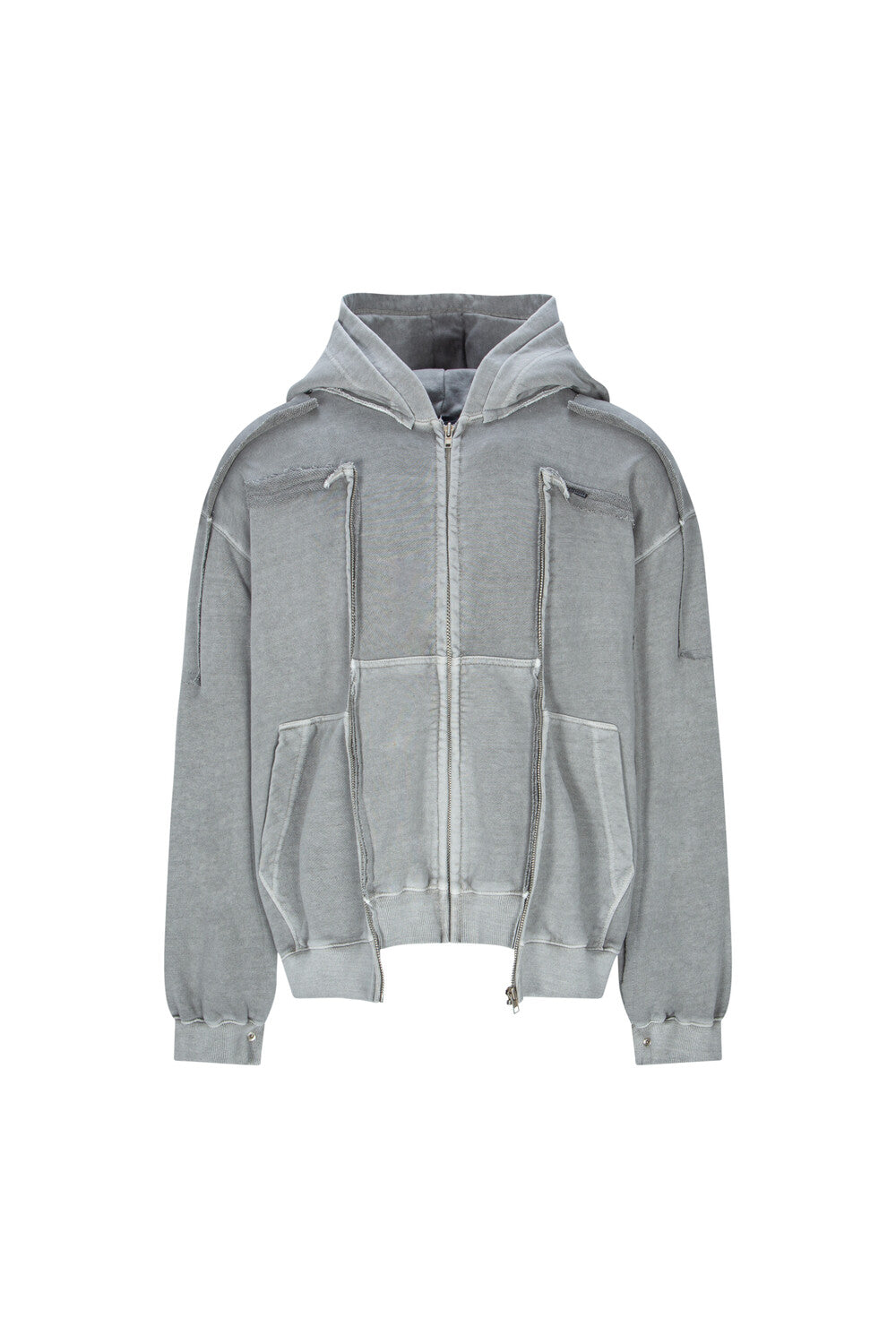 Surgery - Remake Pigment Crop Hood Jacket (Grey) product image 1 | TRAB K-Fashion Australia