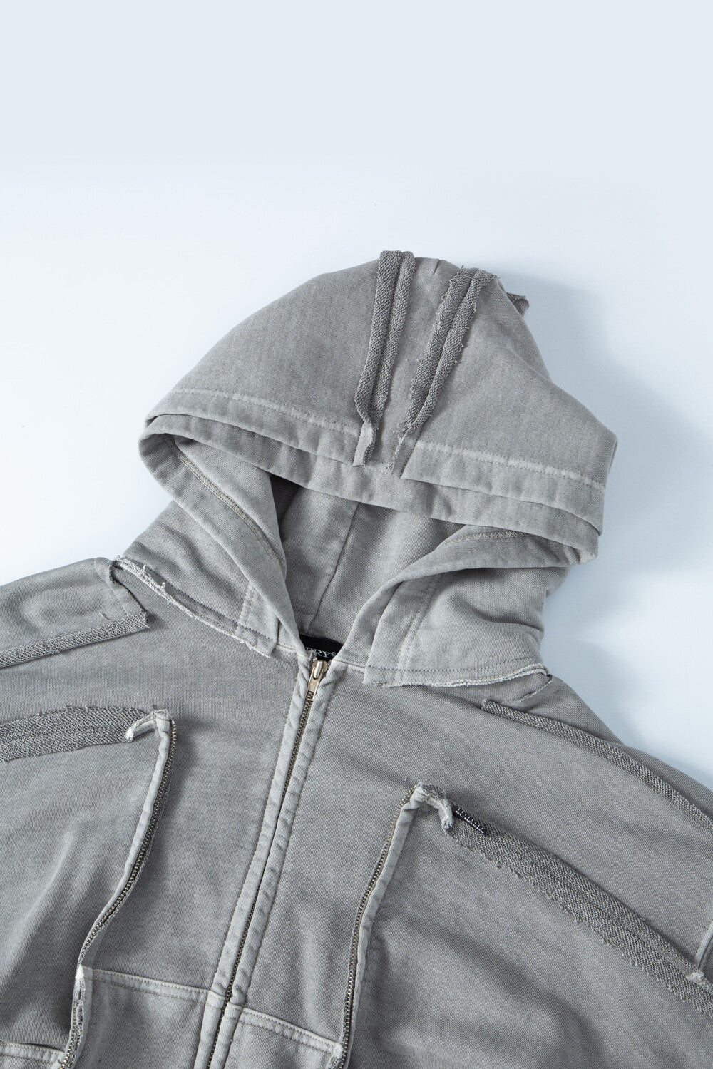Surgery - Remake Pigment Crop Hood Jacket (Grey) product image 3 | TRAB K-Fashion Australia