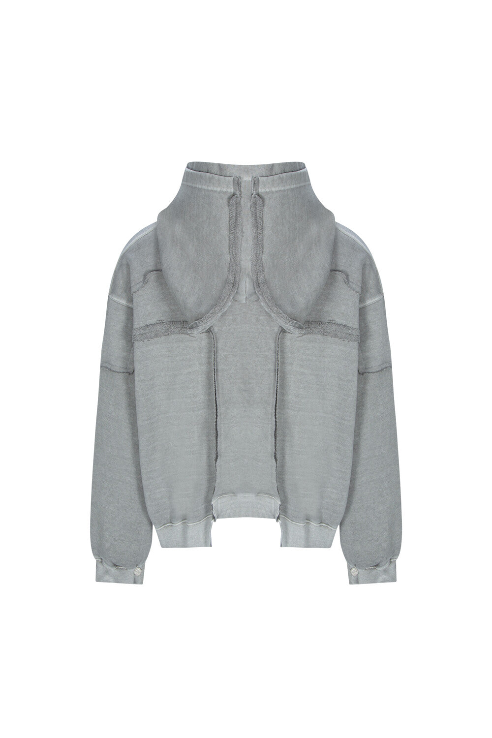 Surgery - Remake Pigment Crop Hood Jacket (Grey) product image 2 | TRAB K-Fashion Australia
