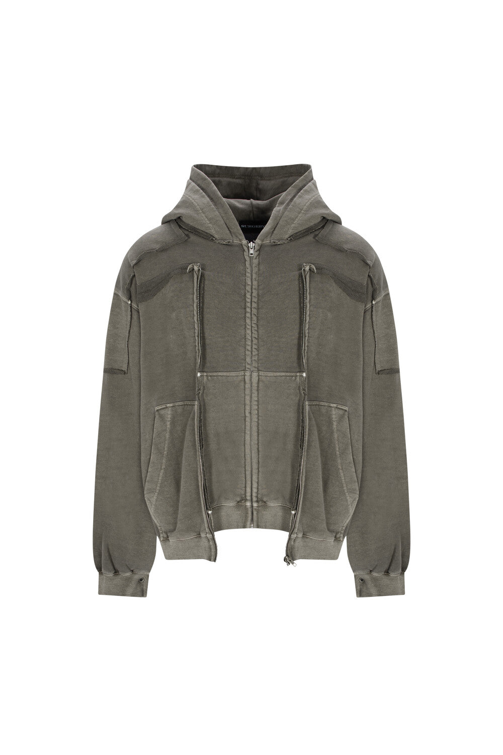 Surgery - Remake Pigment Crop Hood Jacket (Cocoa) product image 1 | TRAB K-Fashion Australia