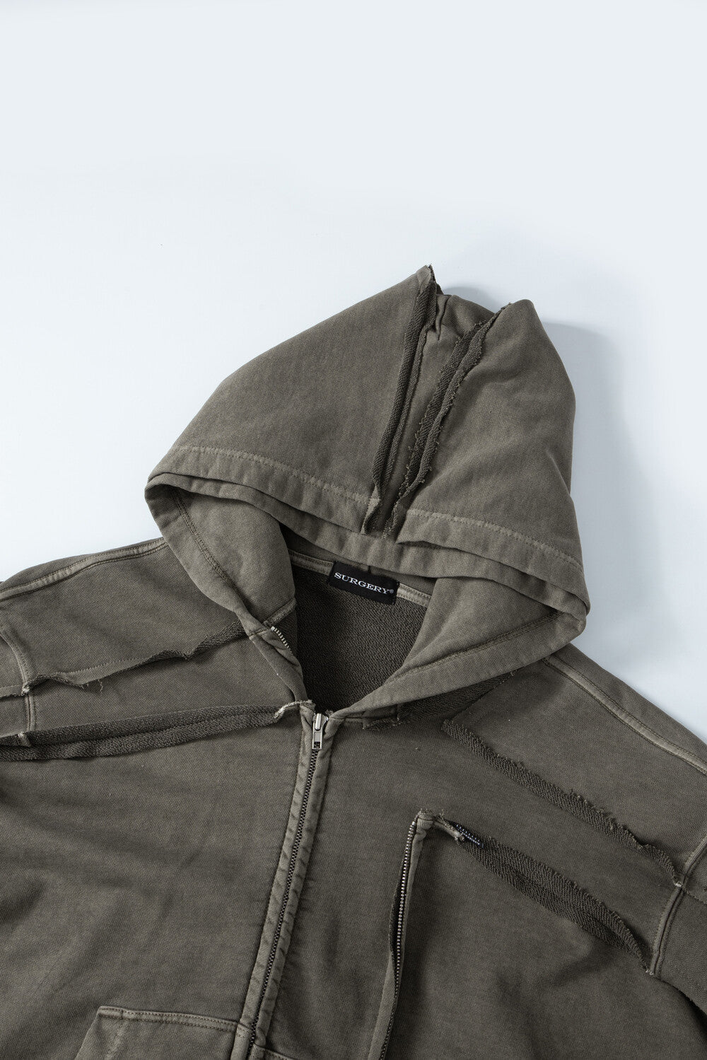 Surgery - Remake Pigment Crop Hood Jacket (Cocoa) product image 3 | TRAB K-Fashion Australia