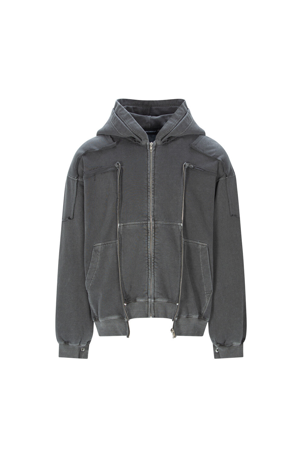Surgery - Remake Pigment Crop Hood Jacket (Charcoal) product image 1 | TRAB K-Fashion Australia