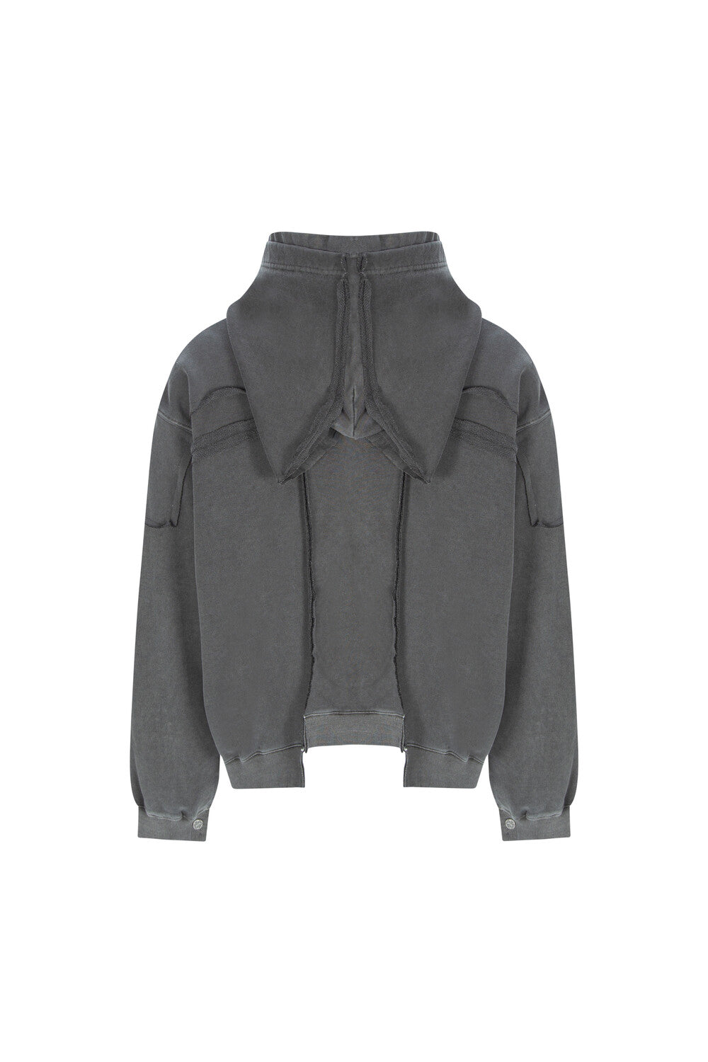 Surgery - Remake Pigment Crop Hood Jacket (Charcoal) product image 2 | TRAB K-Fashion Australia