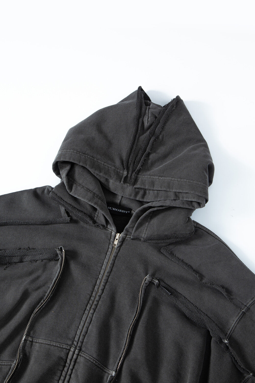 Surgery - Remake Pigment Crop Hood Jacket (Charcoal) product image 3 | TRAB K-Fashion Australia