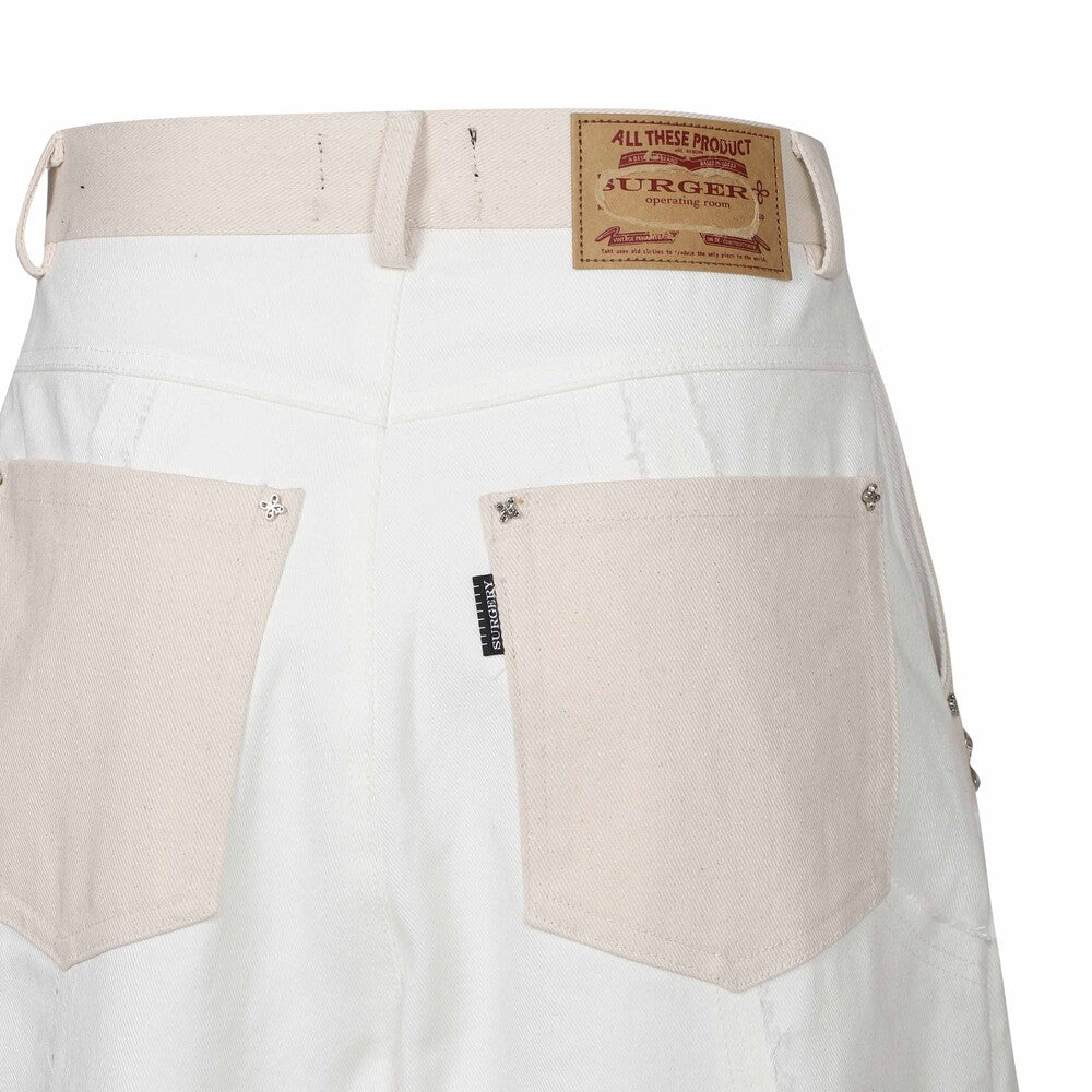 Surgery - Surgery x Tekken Flame Jeans (White) product image 4 | TRAB K-Fashion Australia