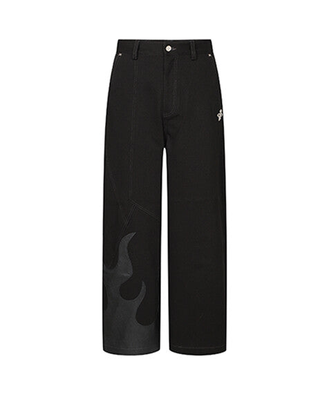 Surgery - Surgery x Tekken Flame Jeans (Black) product image 1 | TRAB K-Fashion Australia