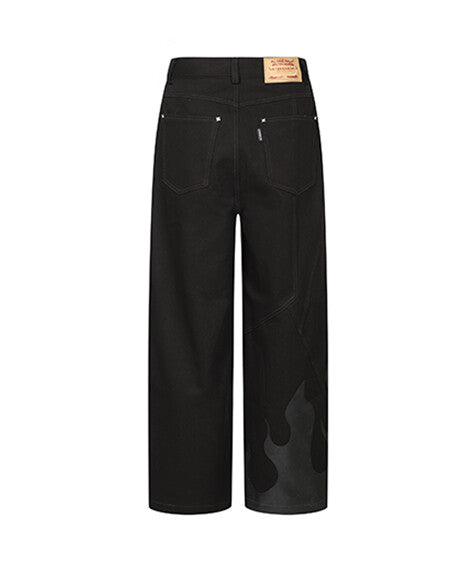 Surgery - Surgery x Tekken Flame Jeans (Black) product image 2 | TRAB K-Fashion Australia