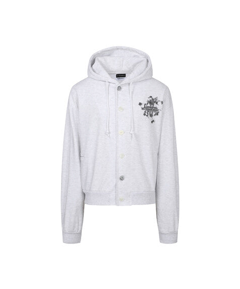 Surgery - Surgery x Tekken Button Up Hood (White) product image 1 | TRAB K-Fashion Australia