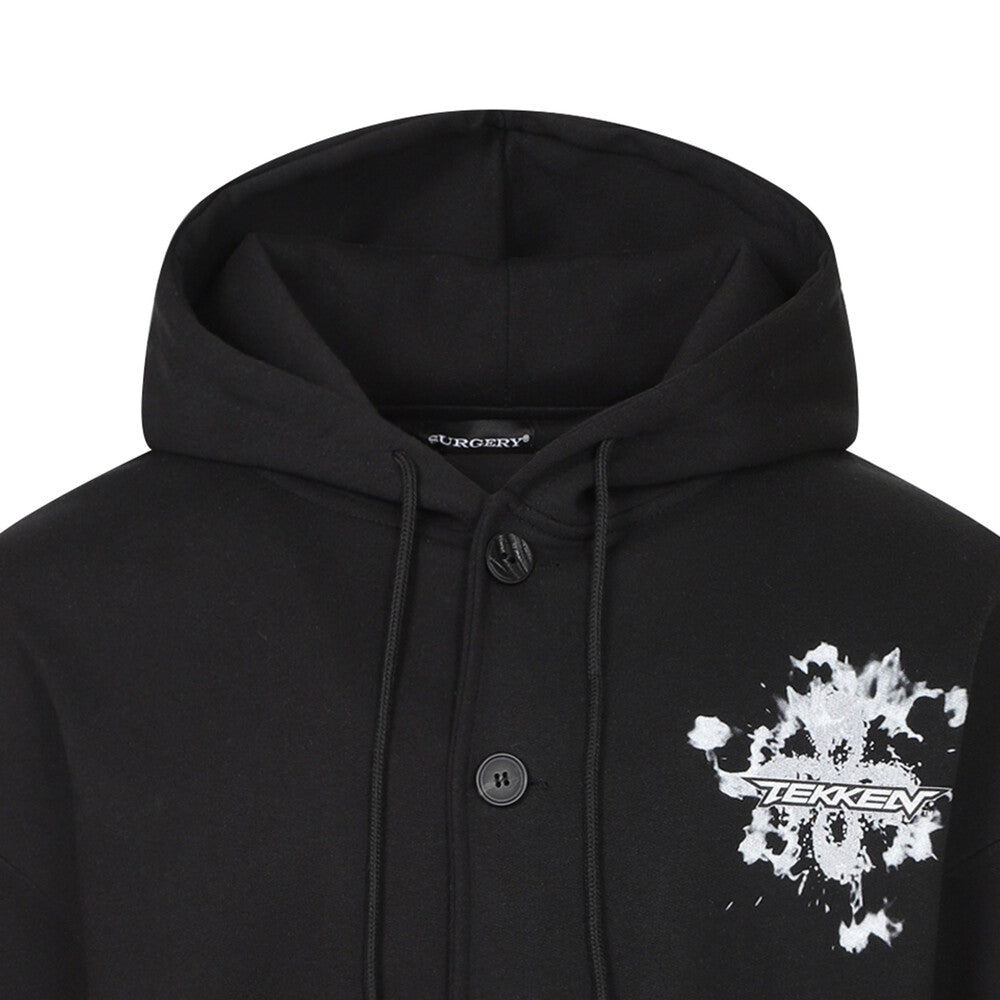 Surgery - Surgery x Tekken Button Up Hood (Black) product image 3 | TRAB K-Fashion Australia