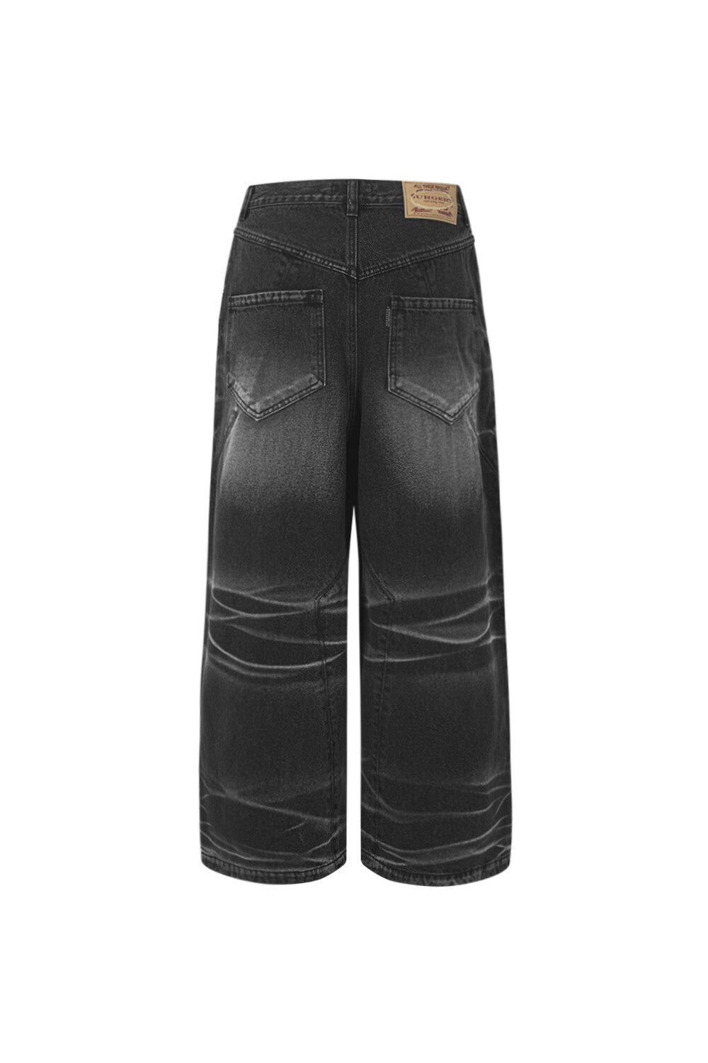 Surgery - Sutured Wide Denim Pants (Black) product image 2 | TRAB K-Fashion Australia