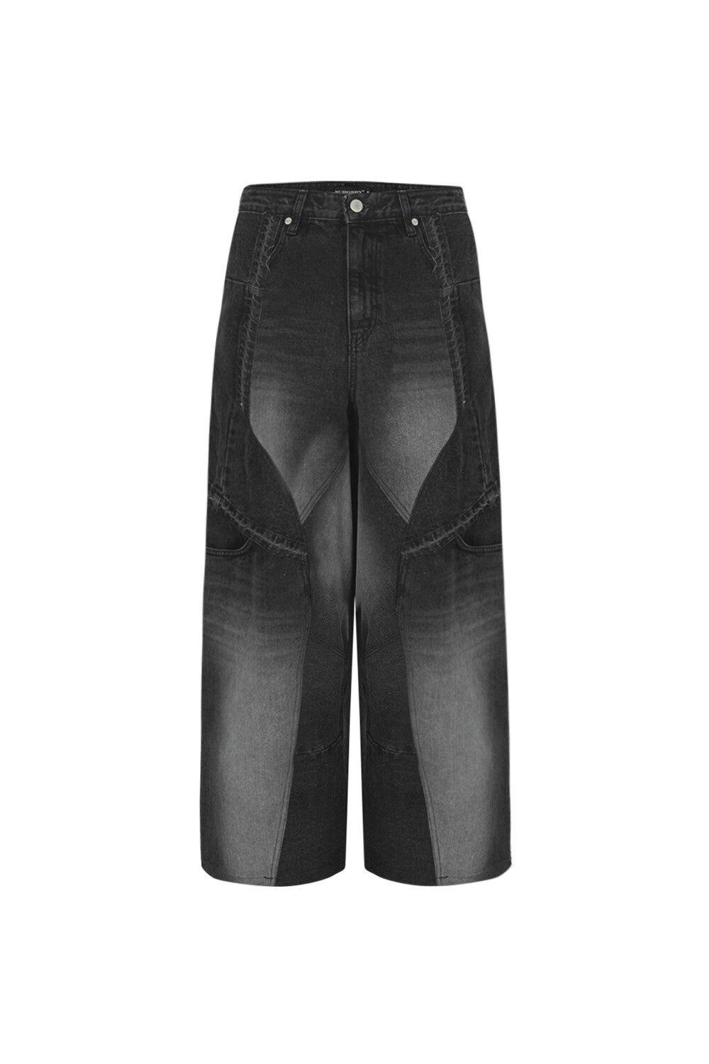 Surgery - Rebuild Denim Wide Pants (Black) product image 1 | TRAB K-Fashion Australia