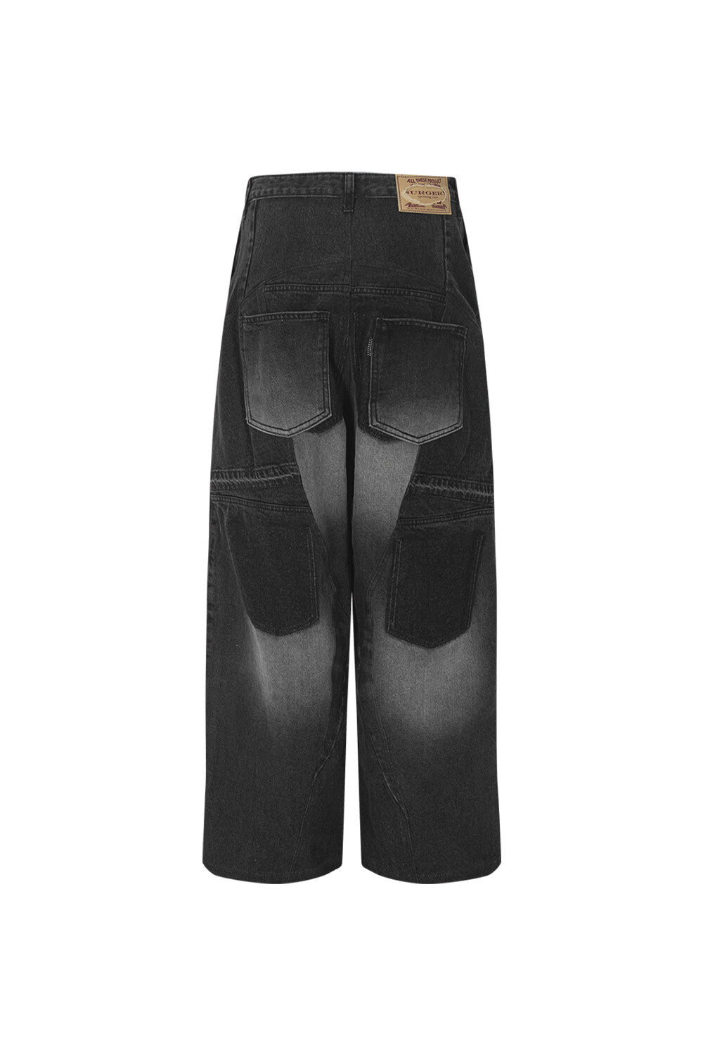 Surgery - Rebuild Denim Wide Pants (Black) product image 2 | TRAB K-Fashion Australia