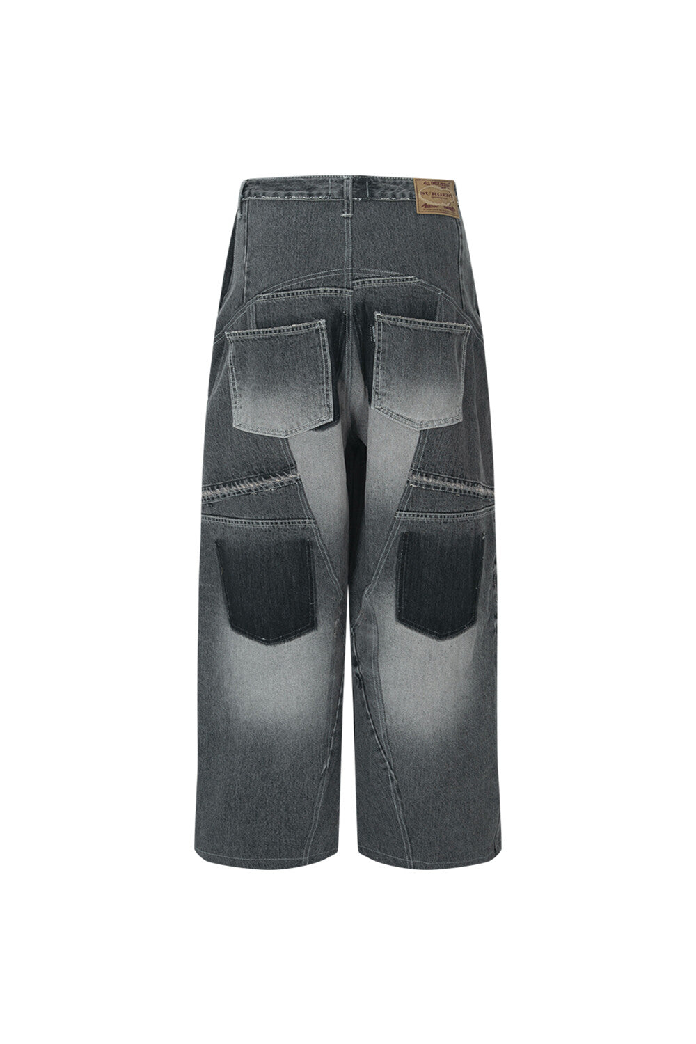 Surgery - Rebuild Denim Wide Pants (Grey) product image 2 | TRAB K-Fashion Australia