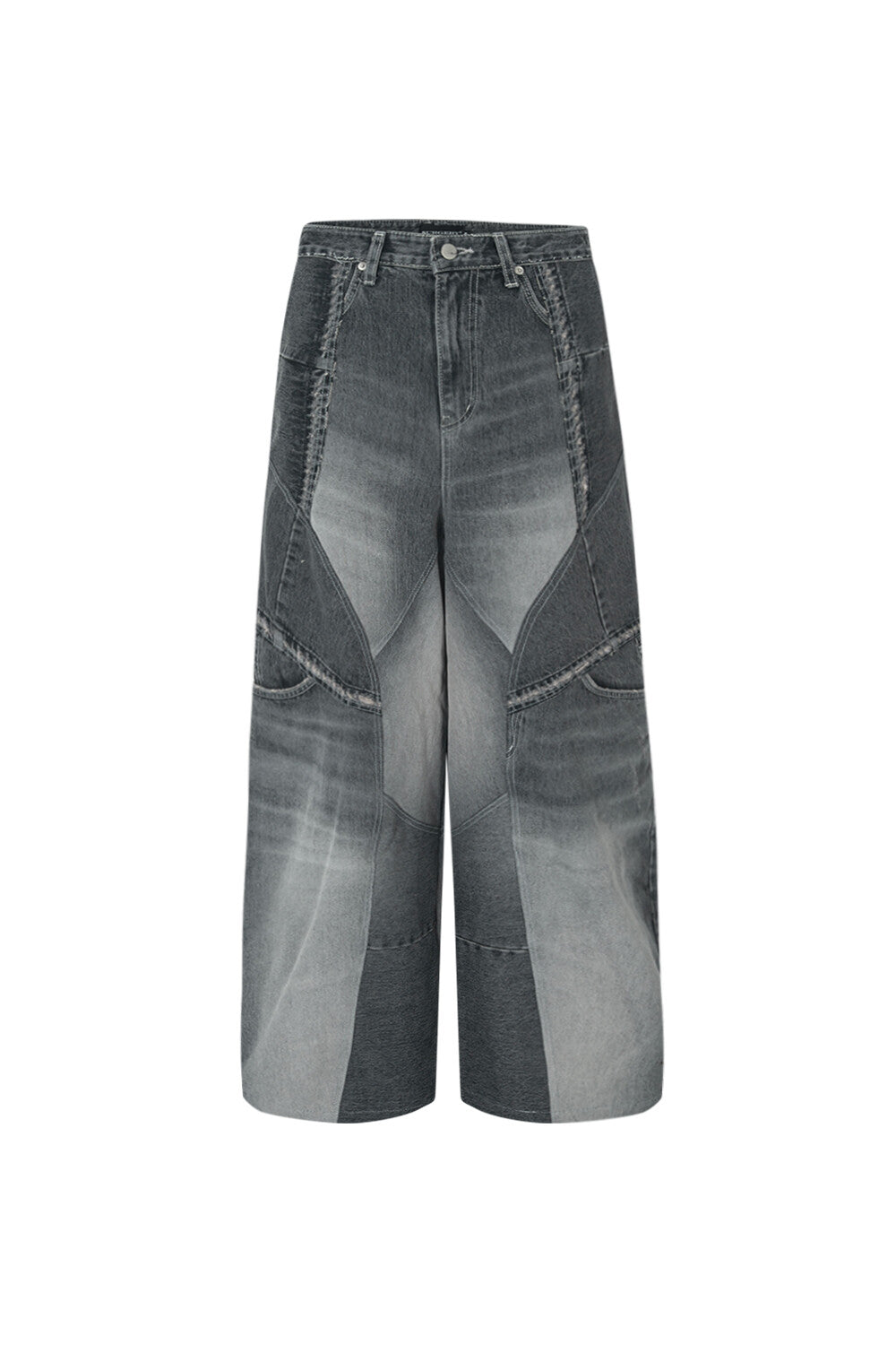 Surgery - Rebuild Denim Wide Pants (Grey) product image 1 | TRAB K-Fashion Australia