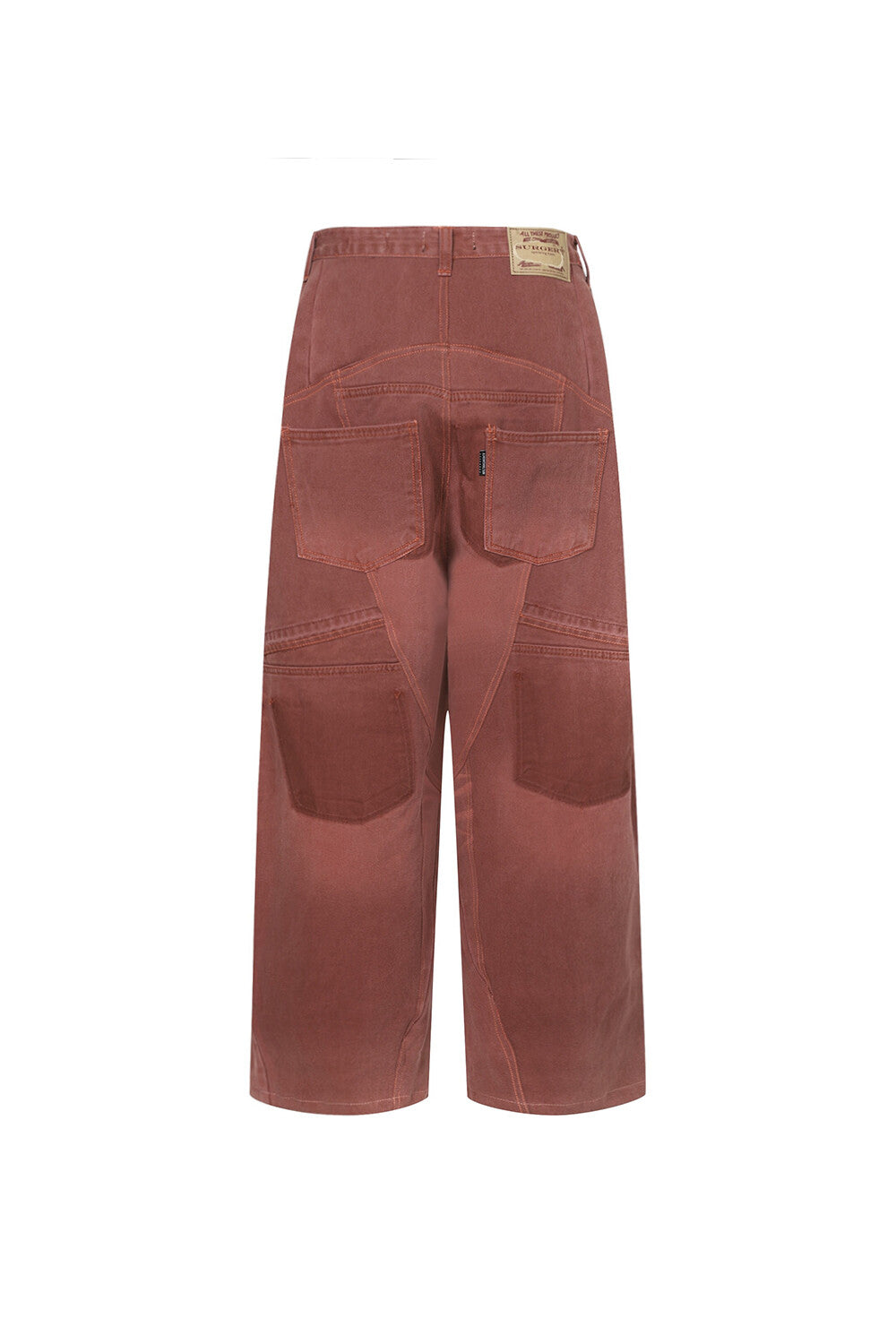 Surgery - Surgery x Frankenstein Creature Rebuild Denim Wide Pants (Red) product image 2 | TRAB K-Fashion Australia