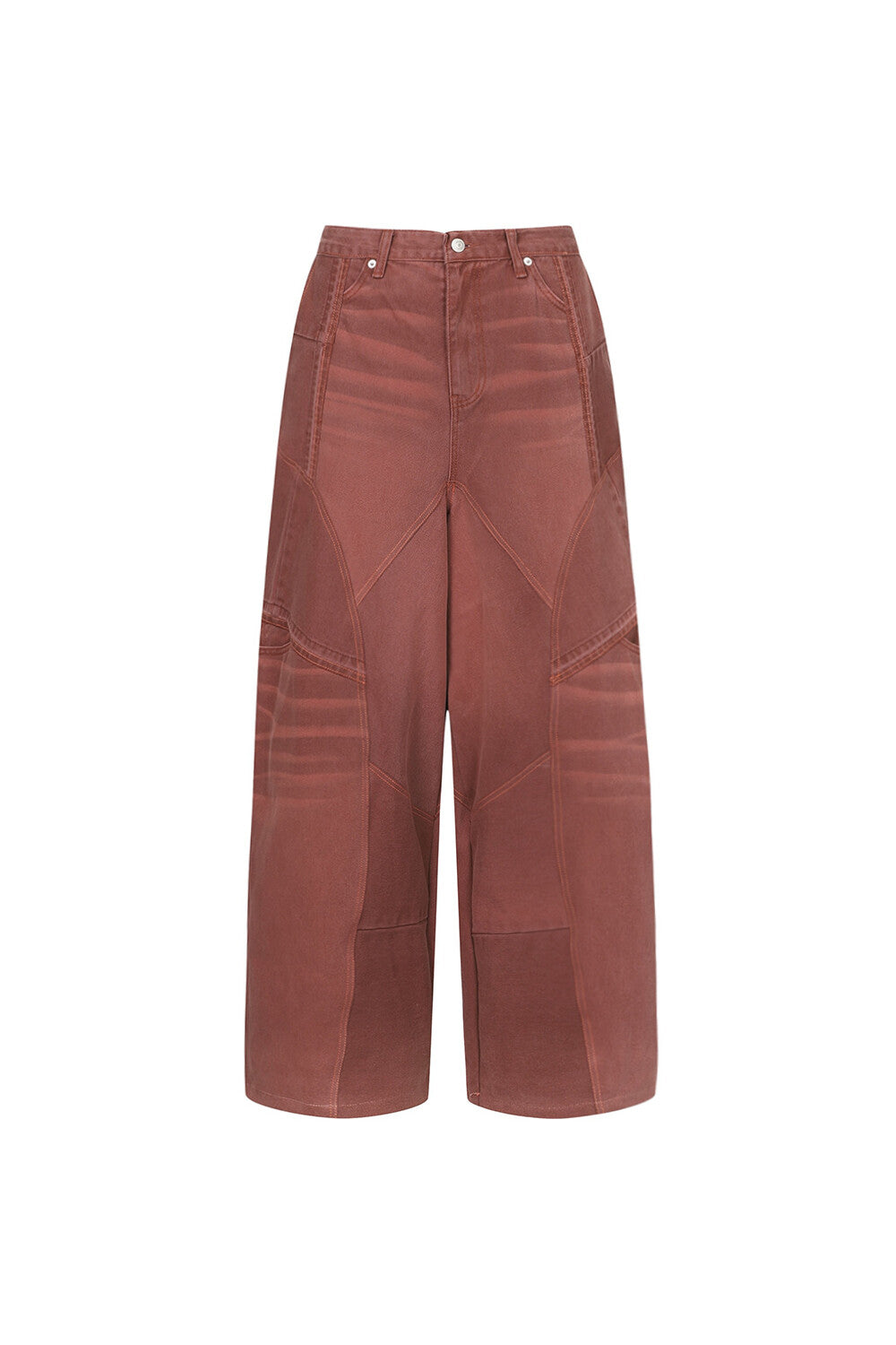 Surgery - Surgery x Frankenstein Creature Rebuild Denim Wide Pants (Red) product image 1 | TRAB K-Fashion Australia