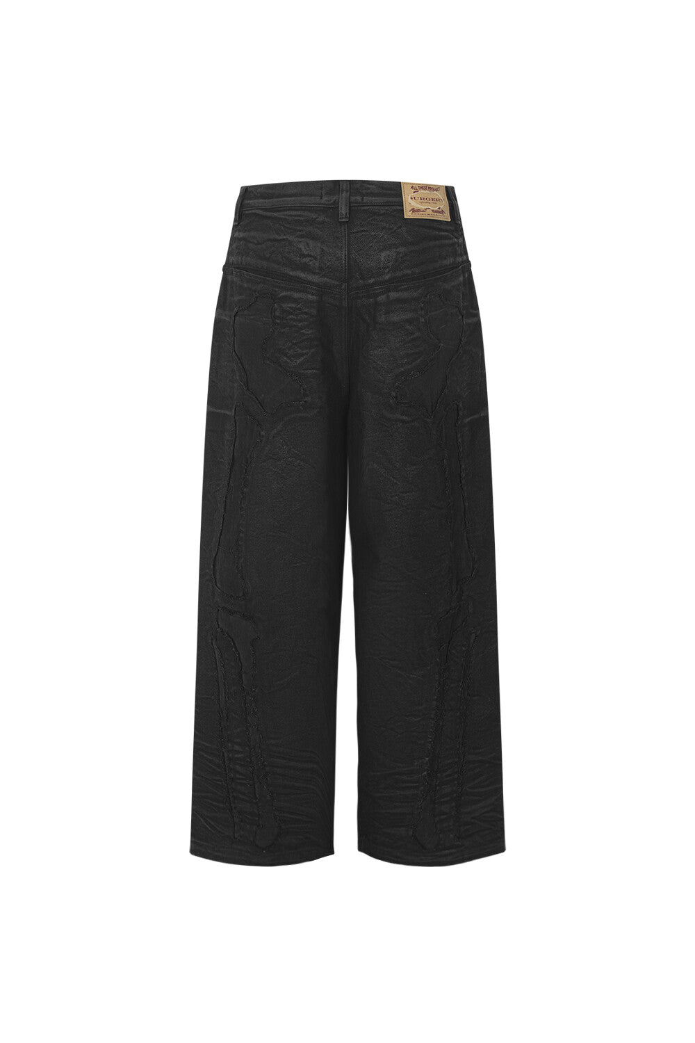 Surgery - Bone Cutting Wide Burnished Pants (Black) product image 2 | TRAB K-Fashion Australia