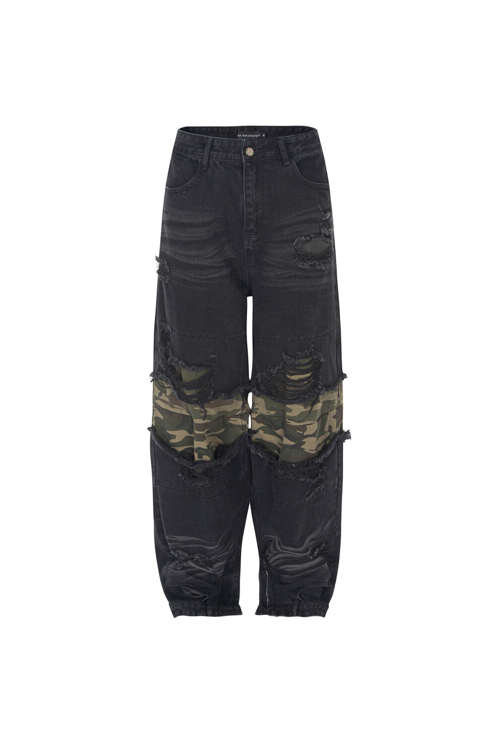 Surgery - Interposed Camo Section Denim Pant Black (OC) product image 1 | TRAB K-Fashion Australia